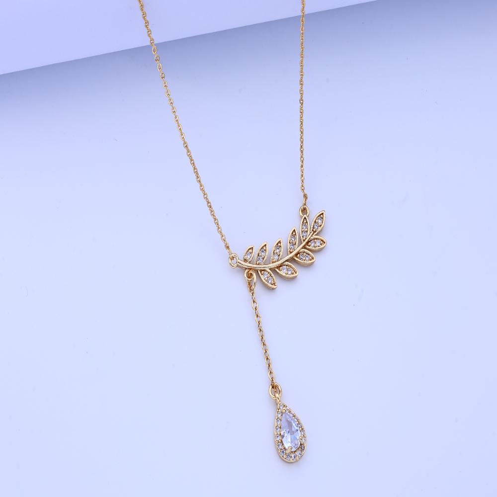 High-end tassel wheat ear necklace women's years old and safe hot clavicle chain design sense meteor fashion temperament Europe
