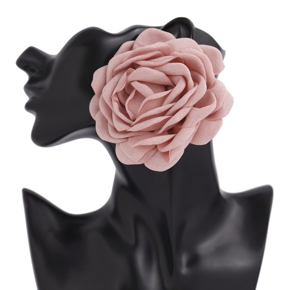 1 Pair Elegant Statement Pierced Earrings Large Big Rose Flower Earrings  Women Jewelry