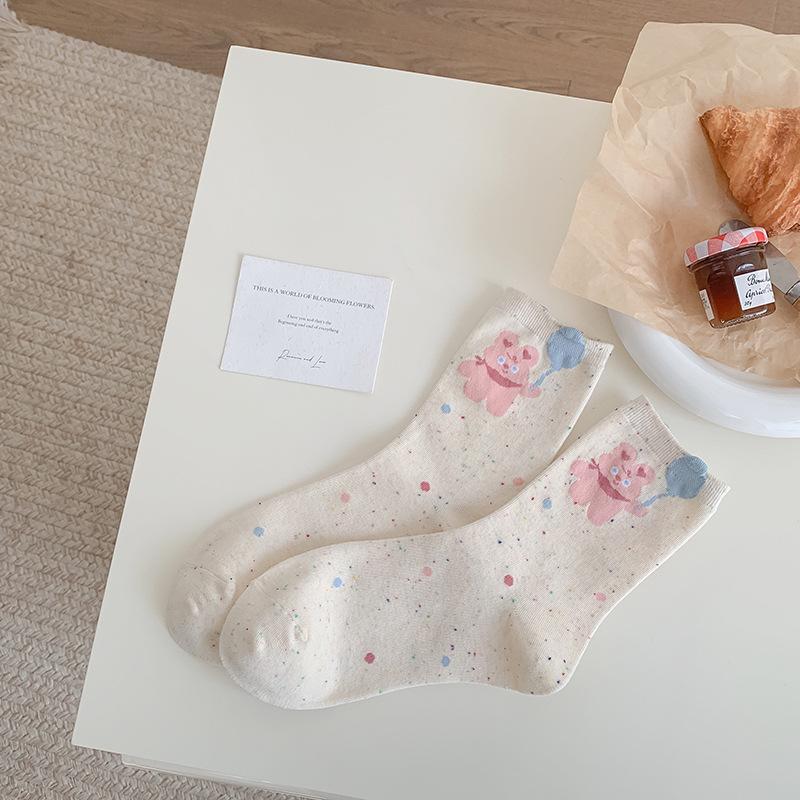 

Девочки Весна и Осень Простые Милые Потоотводящие Дышащие Гольфы из Хлопка 1 pair