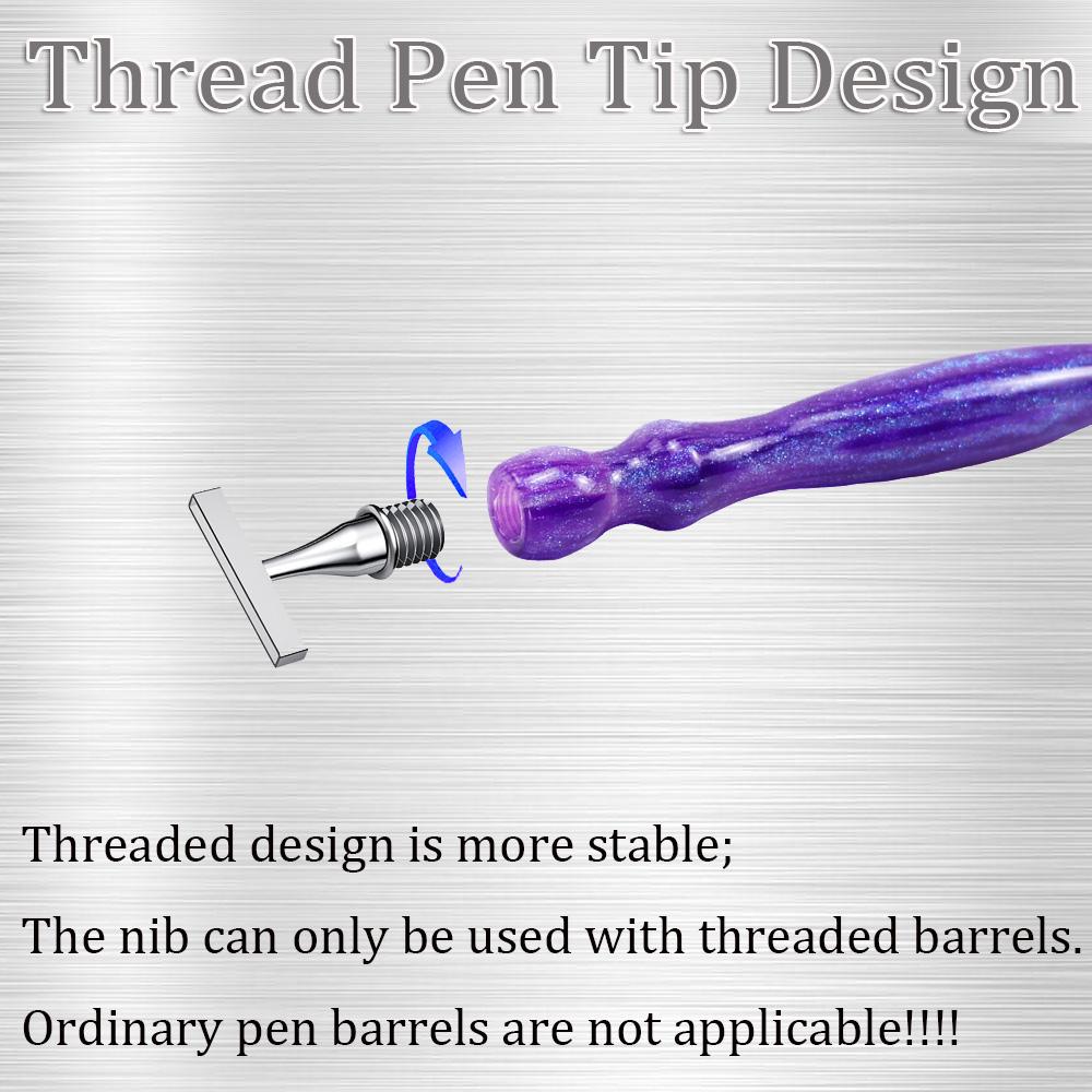 Ergonomic Diamond Painting Art Drill Bead Dot Pen Kit With Thin Thread Stainless Steels Metal Pen Heads Roller Tool Accessories