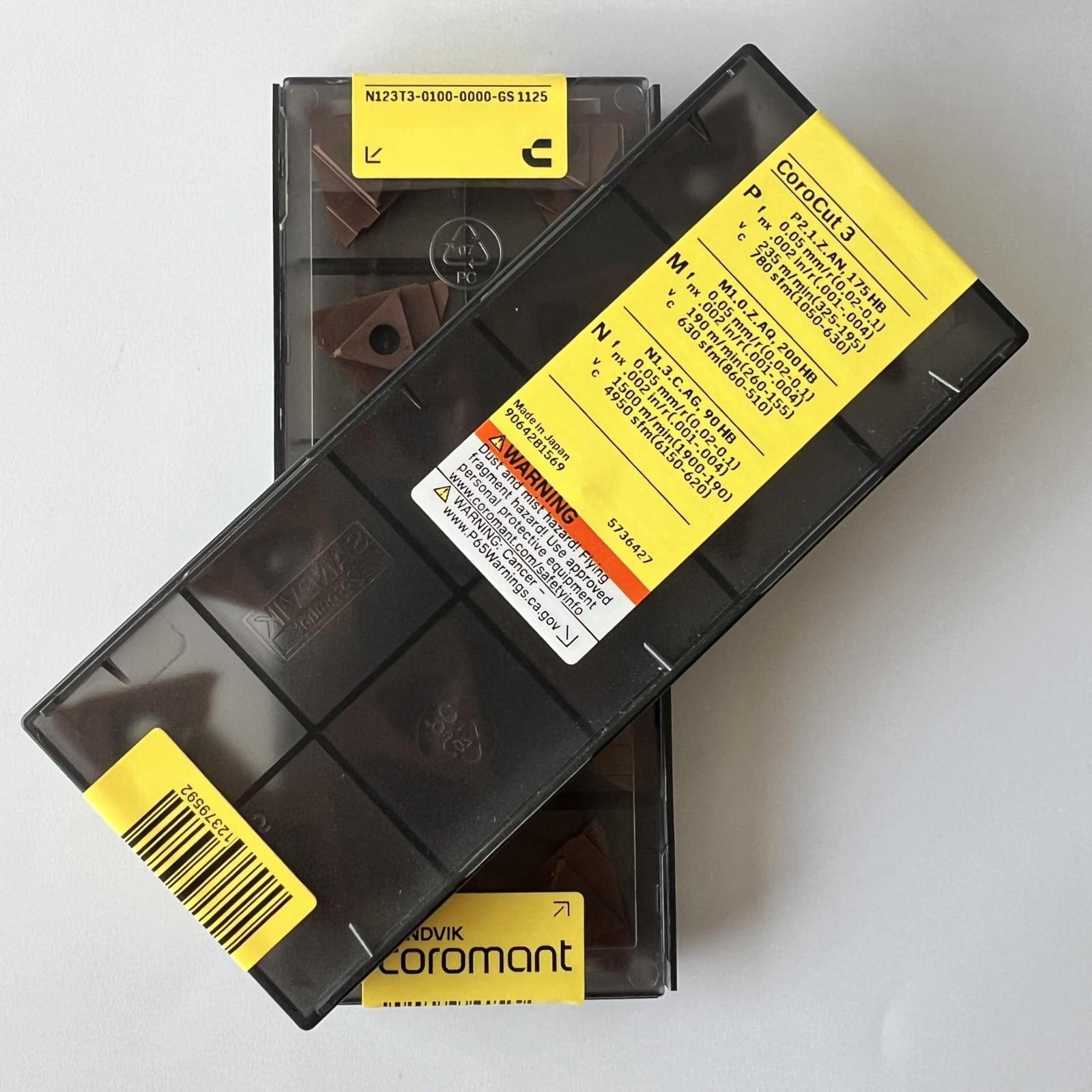 

SANDVIK / N123T3-0100-0000-GS 1125 / Original Swedish hard alloy blade 10 Pcs