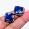 Natural Dichroic Glass Gemstone Brass Jewelry Earring 0.79" O6o66