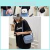 Adorable Simple Nylon Crossbody Bag For Girls In Black Pink Cream Blue Green