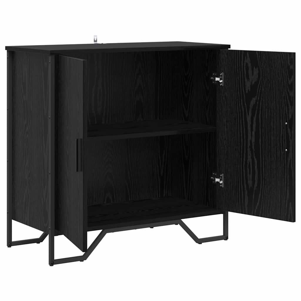 Sideboard Black Oak Effect 78 x 35 x 74.5 cm