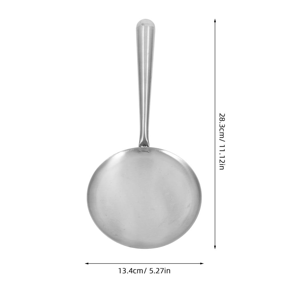 Stainless Steel Tofu Brain Shovel Kitchen Scoop Flat Bottom Rice Paddle Oil Soup Ladle Serving Spoon for Home Restaurant