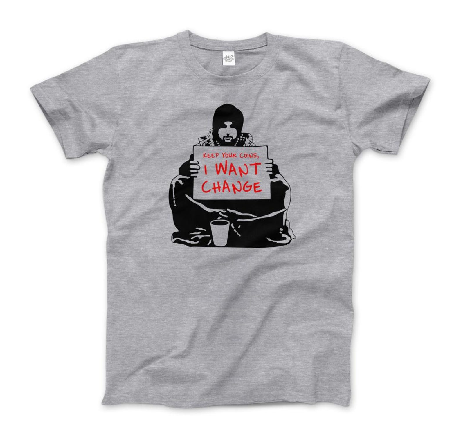 Banksy - I Want Change Artwork T-Shirt M