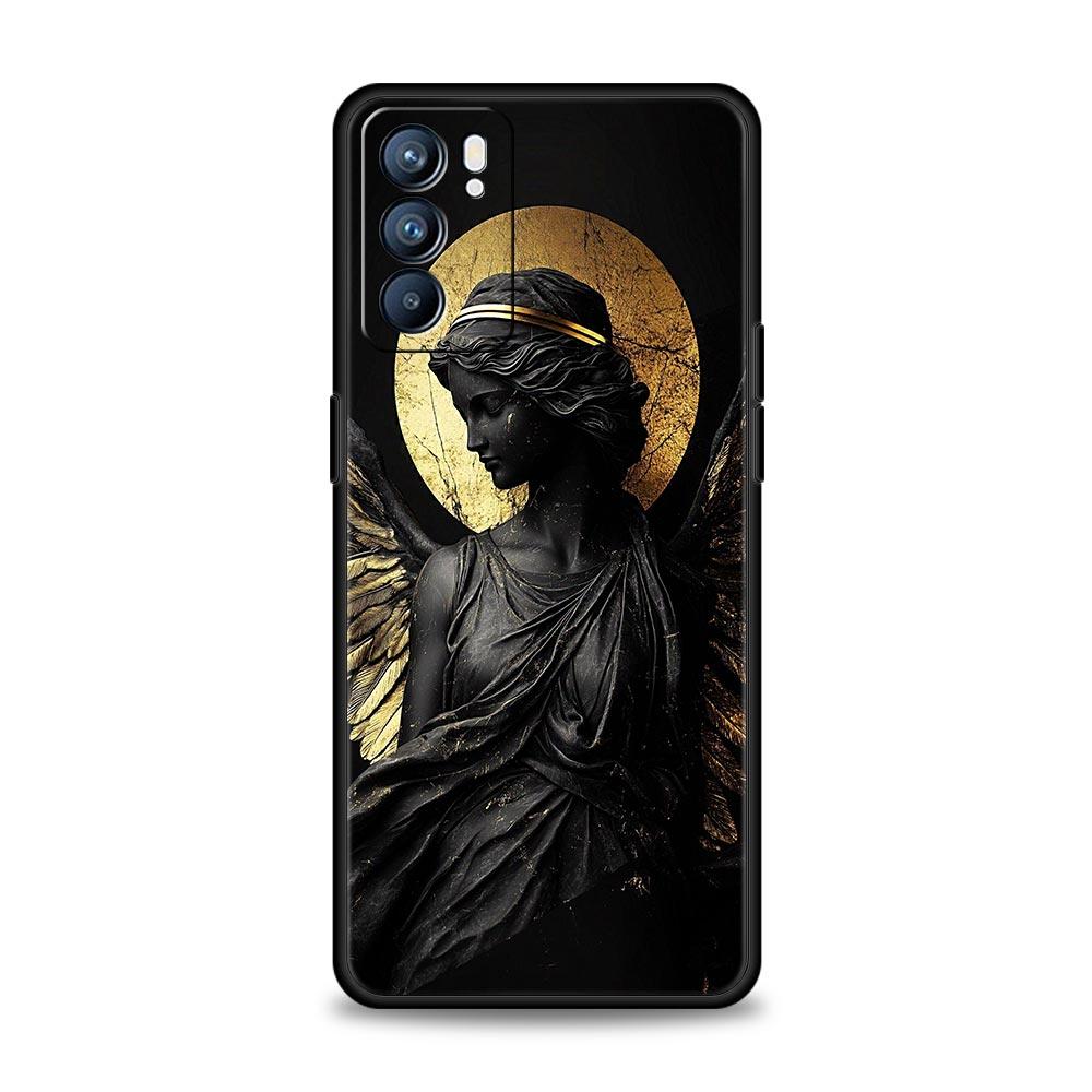 Fashion Ancient Greek Statues Phone Case For Oppo A17 A31 A54 A57 A78 A79 A98 Find X5 X6 Reno 6 7 8 10 11 12 13 F Pro Soft TPU