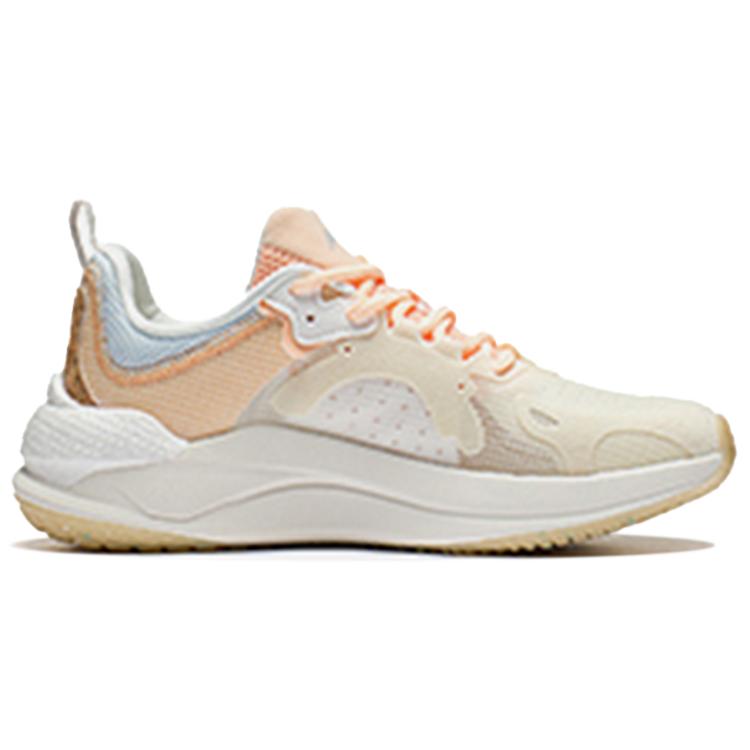 Li Ning Spark Low Top Casual Shoes Women's Cream Orange AGLS062-2