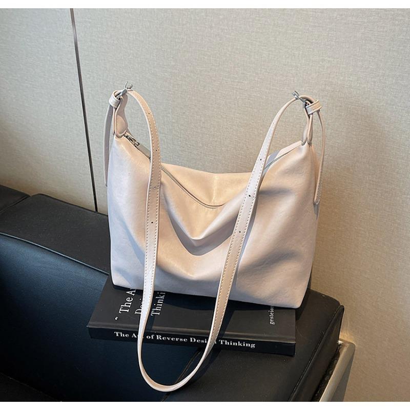 Popular Casual Soft Leather Commuter Shoulder Bag Women's New Large-capacity Fashion Messenger Tote Bag