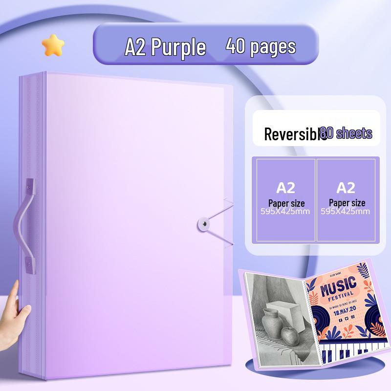 A3 Children's Art Portfolio: 8K Volume for Paintings, Certificates & Drawings