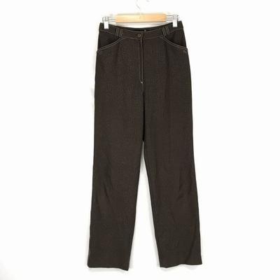 Itariya/Pantalones elásticos/7/Talla S de mujer/Entrepierna 68cm/Marrón/Estampado geométrico/(USADO)