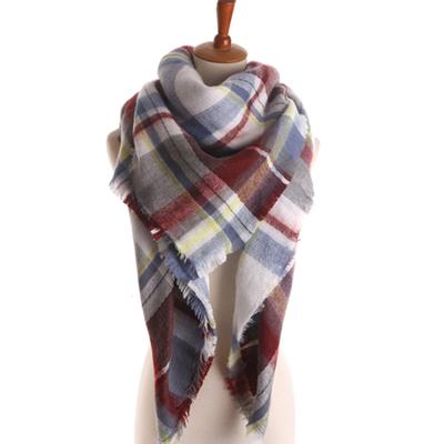 The Same Autumn and Winter Scarf, Plaid Color Warm Scarf Shawl