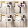 MUYA No-Drill Wall-Mounted Hair Dryer Holder