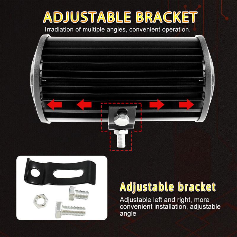 2Pcs 7'' Led Work Light Bar 800W Spot Flood Beams Combo For Car Tractor Boat Offroad Truck Suv Atv Car Repairing Lights