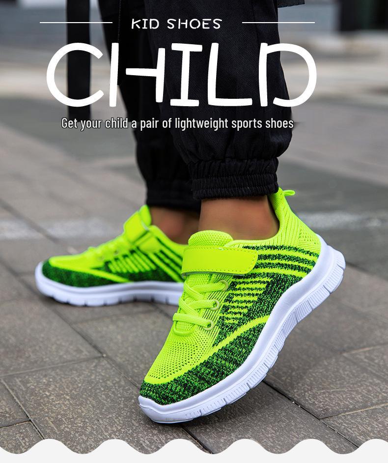 Baskets d'été respirantes en Flyknit colorées pour enfants pour l'école - Tendance et confortables pour garçons et filles