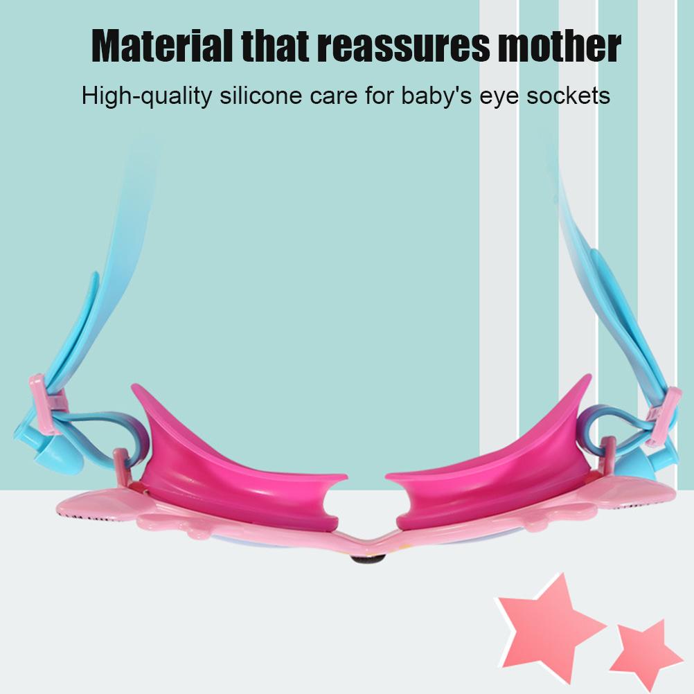 Wasserdichte Schwimmbrille für Kinder mit Ohrstöpseln Anti-Beschlag Schwimmbrille Cartoon Schwimmbrille