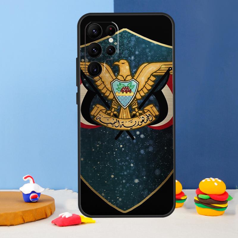 Yemen Flag Coat of Arms Phone Case For Samsung Galaxy S25 Ultra S9 S10 S20 S21 S22 Plus S23 FE S24 Ultra Cover Coque