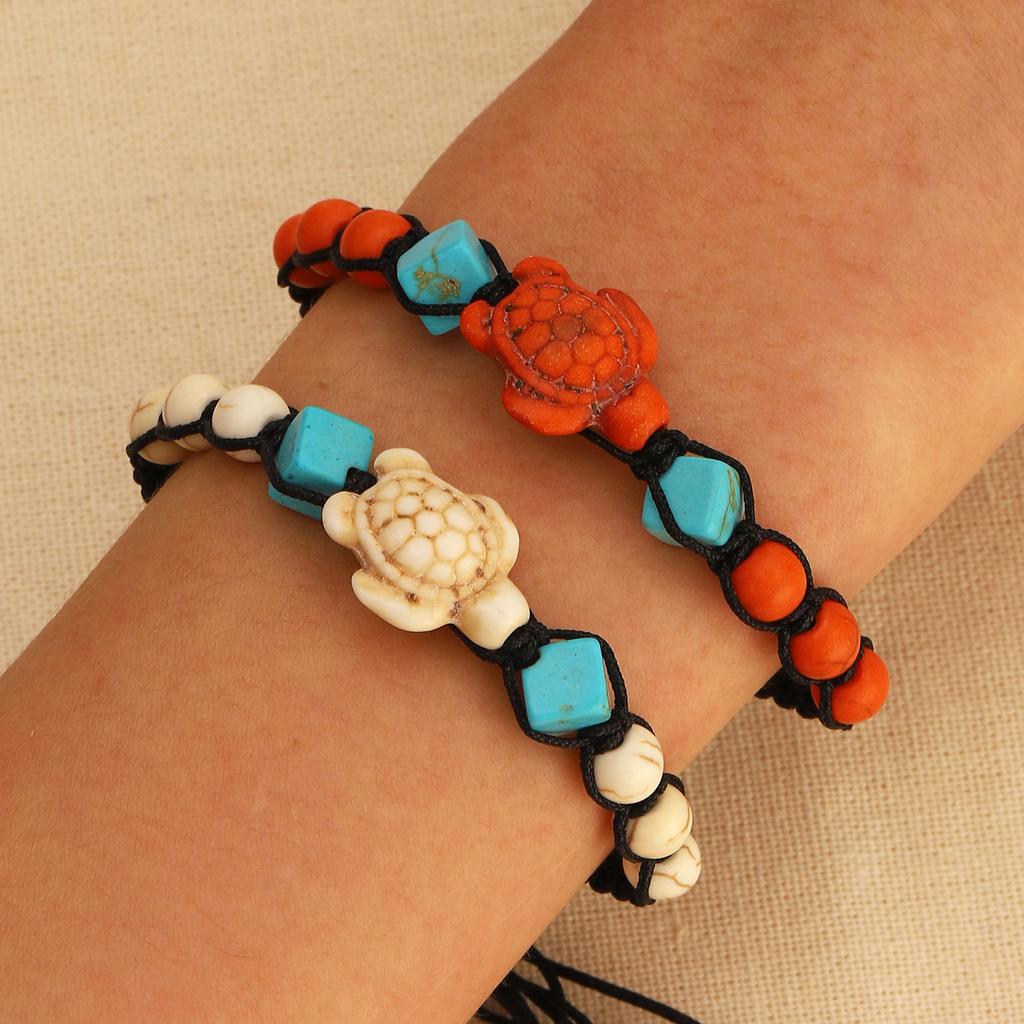 2025 new beach vacation wind alloy turtle handmade bracelet fashion niche retro jewelry spot wholesale