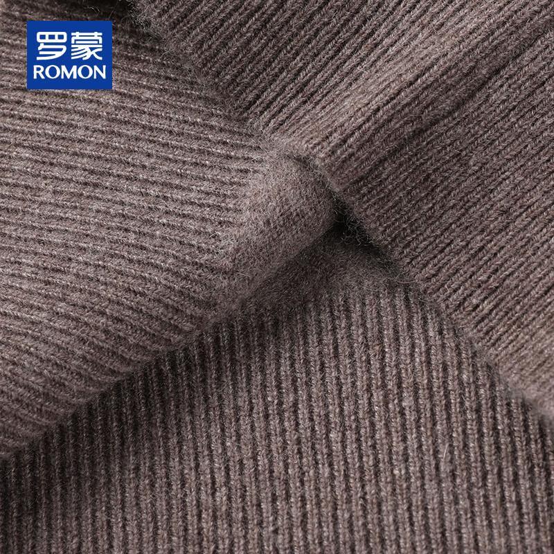 ROMON Men's Round Neck Cashmere Blend Pullover Sweater