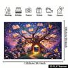 2D Enchanted Book Tree Backdrop Purple Sky Magic Story Book Background