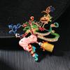 New Halloween Women's High-end Retro Women's Accessories Pumpkin Witch Broom Brooch