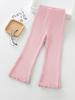Ribbed Bell Bottom Pants for Infants and Girls - European and American Style, Four-Season Wear
