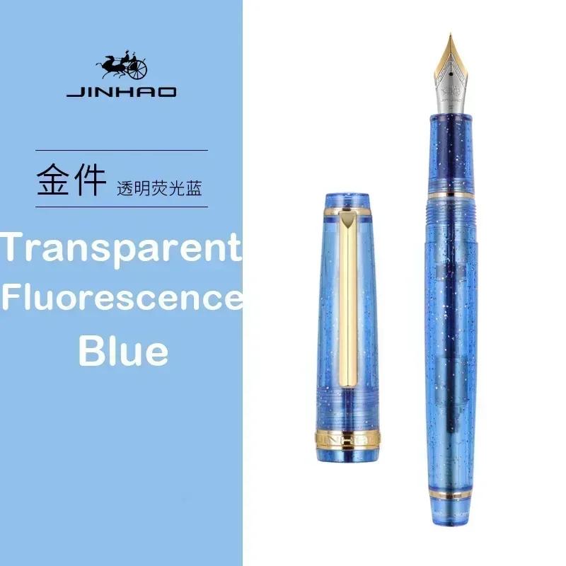 

JINHAO 82 Series Fountain Pen Acrylic EF F M 1.0 Nib Business Writing Ink Pens Gold Clip School Office Supplies Pens for Writing Bent зніміть синього кольору