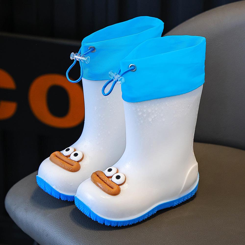 Rain Boots - Boys' Cartoon Rain Boots, Mid-calf Length, Girls' Water Shoes, Anti-slip Design