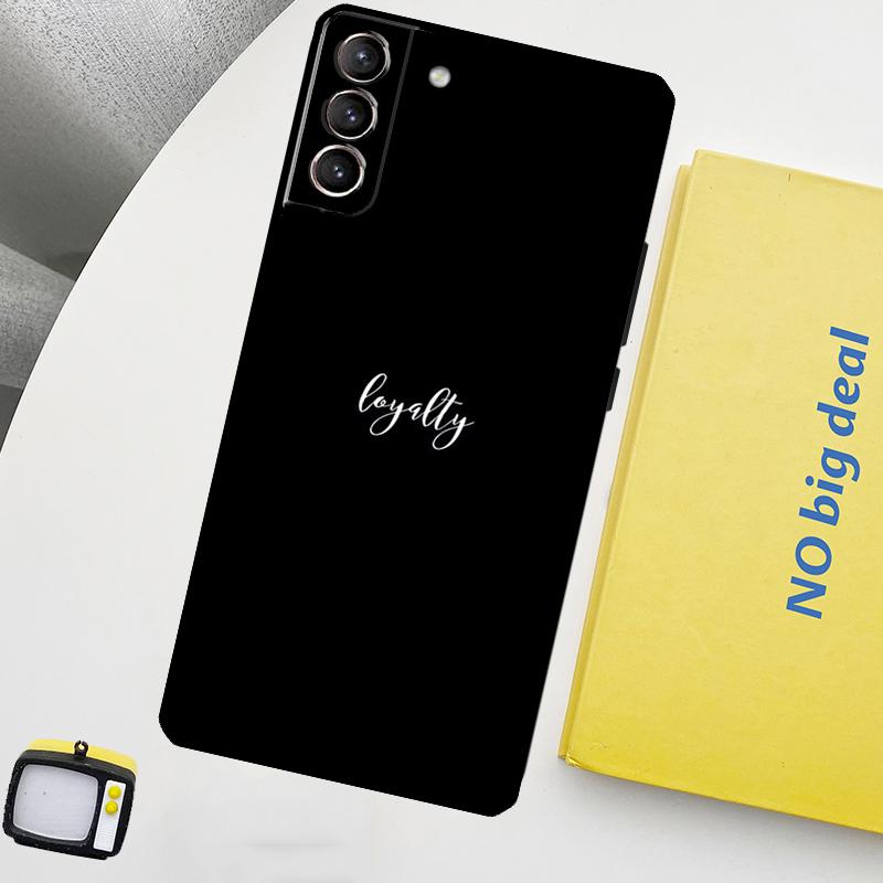 Simple Minamilst Black Quote Phone Case For Samsung Galaxy S25 S26 Ultra S20 S21 S22 S23 Plus S10 S25 FE S24 Ultra Cover