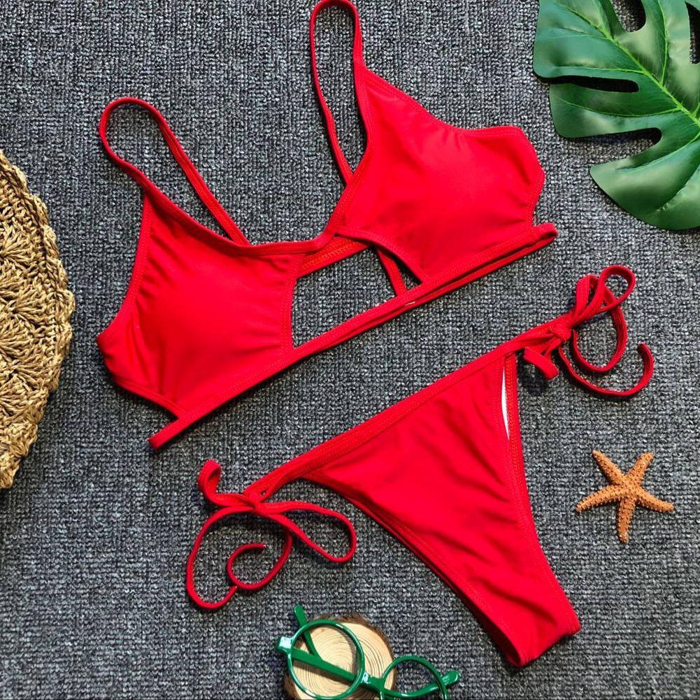 Popular Multicolor Solid Women's Swimsuit - In Stock & Hot-Selling