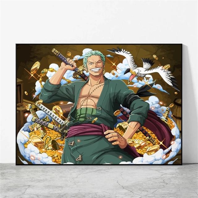 Canvas Printing Integrated Luffy Ace Friend Gift Poster Home Furnishing