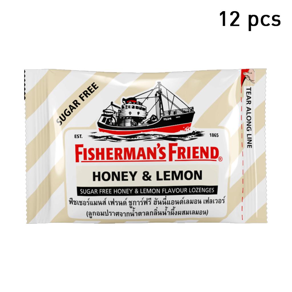 Fisherman's Friend Lozenges, Honey & Lemon, Sugar Free Honey & Lemon Flavour Lozenges, 25 G. X 6 /12 / 24 Pcs