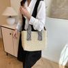 New Shoulder Handbag Tote Bag Seaside Vacation Handbag Large Capacity Versatile Beach Woven Bag
