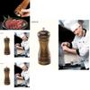 Modern Wooden Pepper And Salt Mill Set With Manual Grinding For Gourmet Kitchen Use