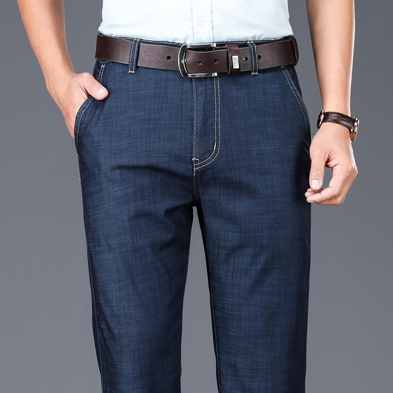 Buy Classic Style Men 'S Summer Thin Jeans Mercerized Cotton Stretch