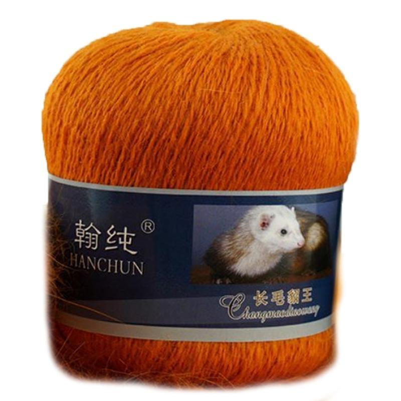 652F Soft Rabbit Hair Yarns Thread Mink Wool Yarn Crochet Knitting Scarf Baby Sweater