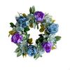 Artificial Flower Wreaths Hanging Spring Garland Handmade Welcome Sign Decorative Seasonal Wreath