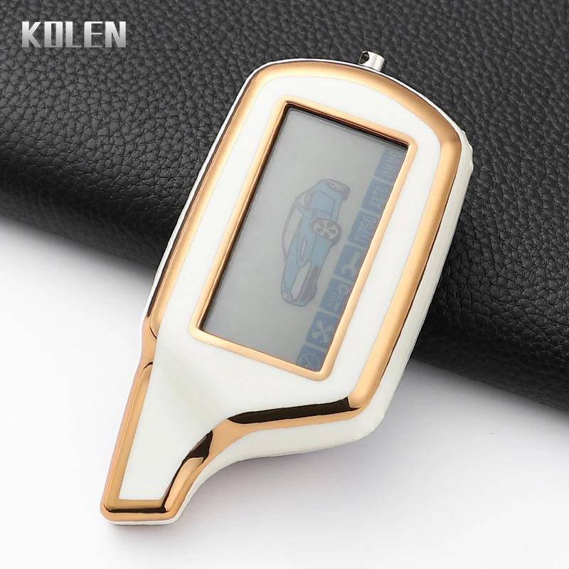 Fashion Tpu Car Key Case Cover For Starline B9 B91 B6 B61 A91 A61 V7 Russian Two Way Version Lcd Car Alarm Keychain Protector
