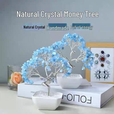 Natural Crystal Tree of Life Wealth Ornament