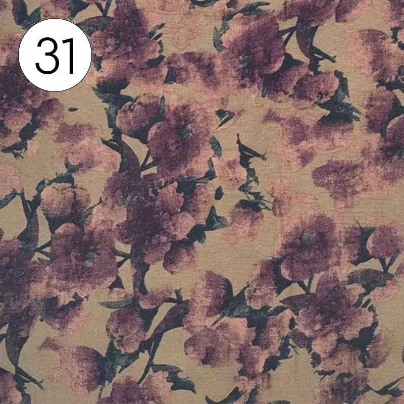 100x145cm Pastoral Style Small Floral Printed Fabric Retro Cotton Linen Fabric For Sewing Clothes Tablecloth DIY Patchwork