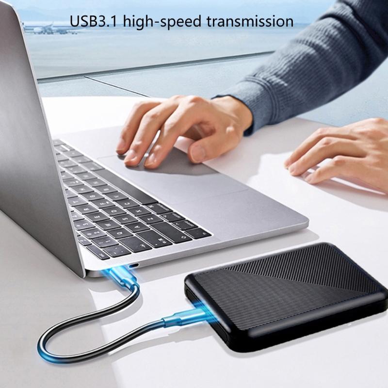 Portable Type C 2.5in SSDs Hard Drive Case for SATAs Drives Featuring Fast USB3.1 Connectivity 2.5Inch Hard Disk Box