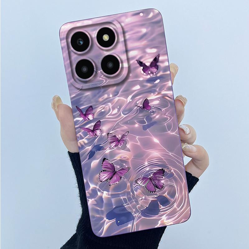 For Honor X6a X6b X6c X6 X6s Case Simplicity flower Soft Silicone Cover For HonorX6a X 6B X6 b Shell Lens Protective Phone Funda