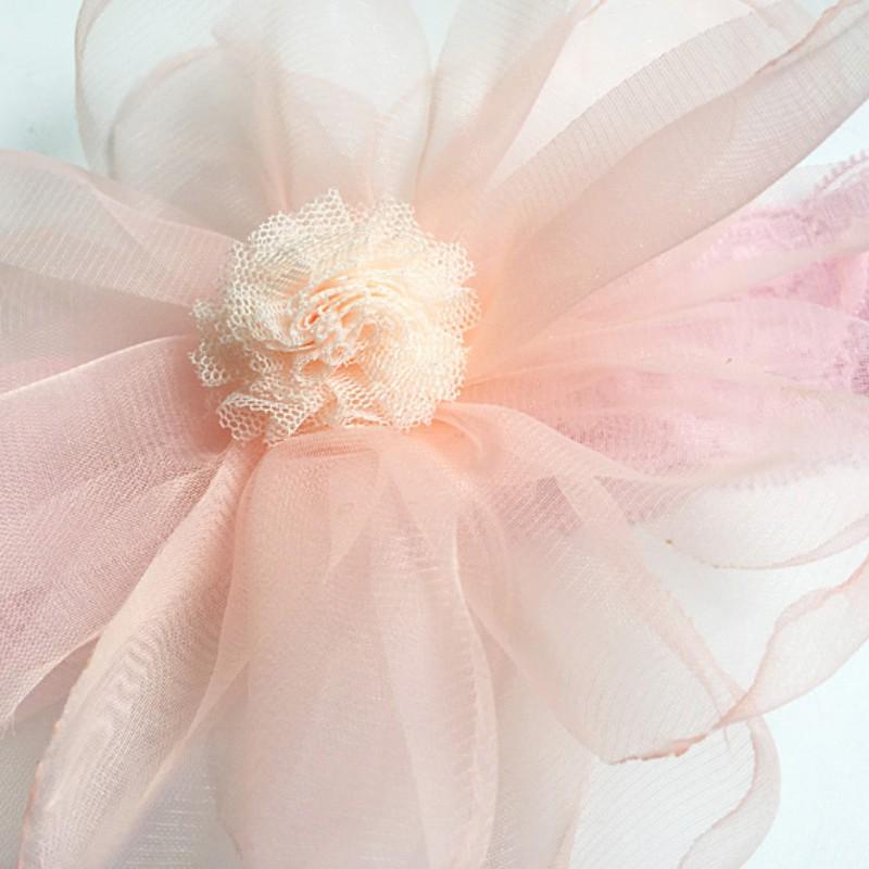 Dětská síťovaná krajková květinová čelenka pokrývka hlavy dívčí párty narozeninové šaty doplňky