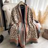 Autumn And Winter Imitation Cashmere Scarf Floral Thousand Bird Grid High-End Double-Sided Scarf Shawl Versatile Woman