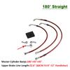 45° 180° 0° Motorcycle Cylinder Banjo Motorcycle Brake Hose Hydraulic Line Cable For Harley Dyna Fat Bob FXDF Low Rider FXDL ABS