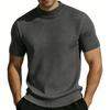 Men S Short Sleeve Striped T Shirt Slim Fit Summer Ice Silk Top