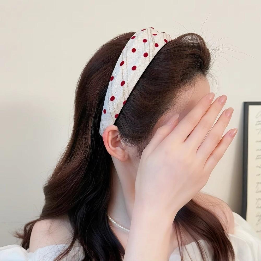 Flexible Polka Dot Headband Ribbed Wavy Textured Hairband Wavy Hair Band Women Hair Accessories