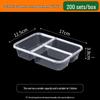 Shixun 500ml Rectangular 3-Compartment Food Containers