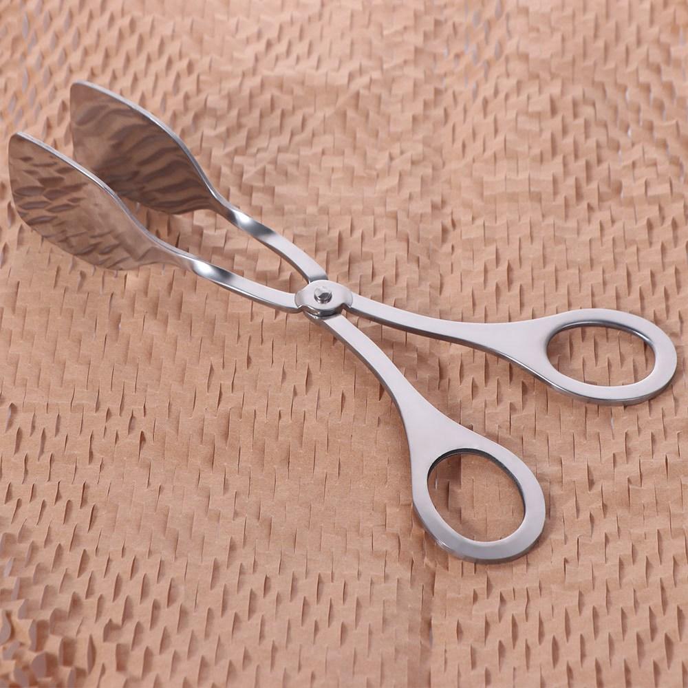 Pliers Stainless Steel Food Tong Multi-Purpose Creative Cake Clip Double Head Anti-scald Salad Clamp Barbecue Tool