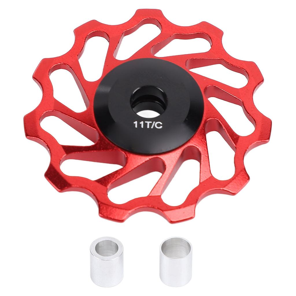 Kółko przerzutki tylnej roweru czerwone 11T stop aluminium kółko ceramiczne łożyskowane do roweru górskiego